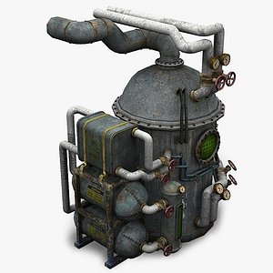dirty rusty boilerstation 3d model