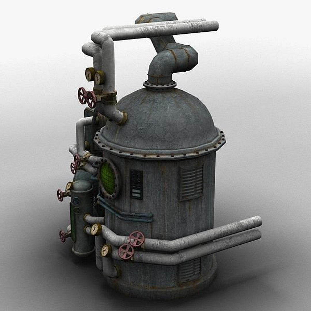 Dirty Rusty Boilerstation 3d Model