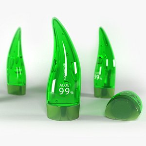 Aloe soothing gel bottle 3D model