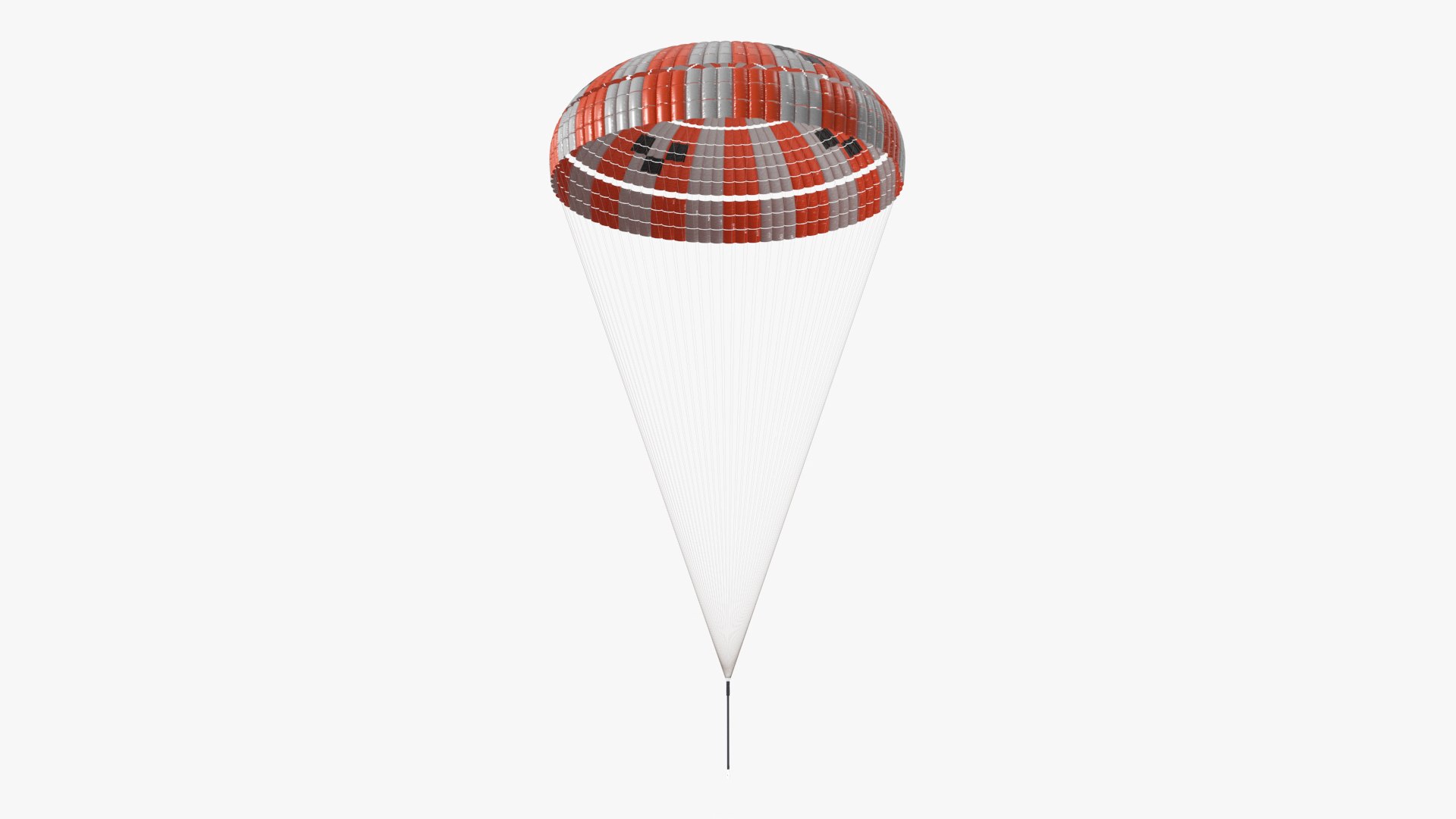 Capsule Single Parachute Orange 3D model preview