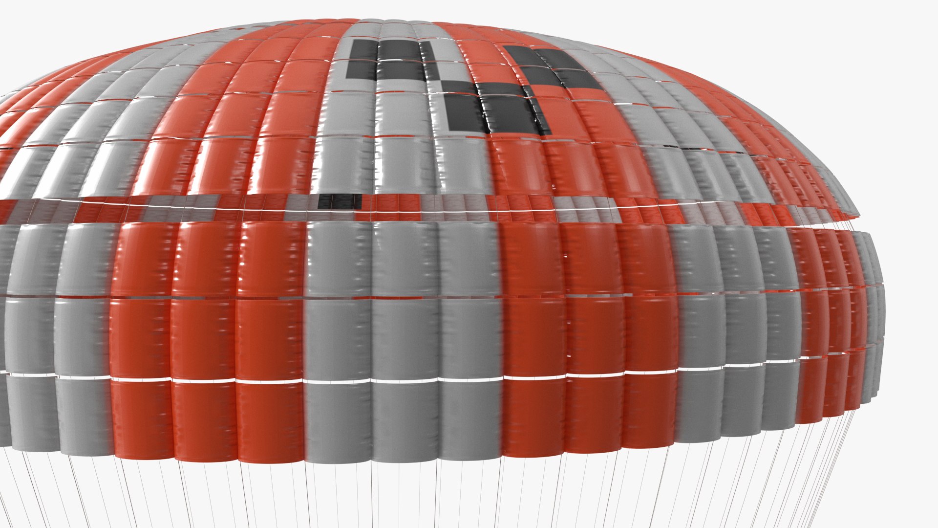 3D Model Capsule Single Parachute Orange - TurboSquid 2239306