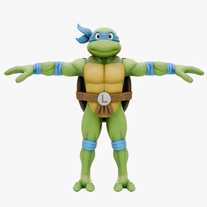 3D model TMNT Leonardo Cartoon