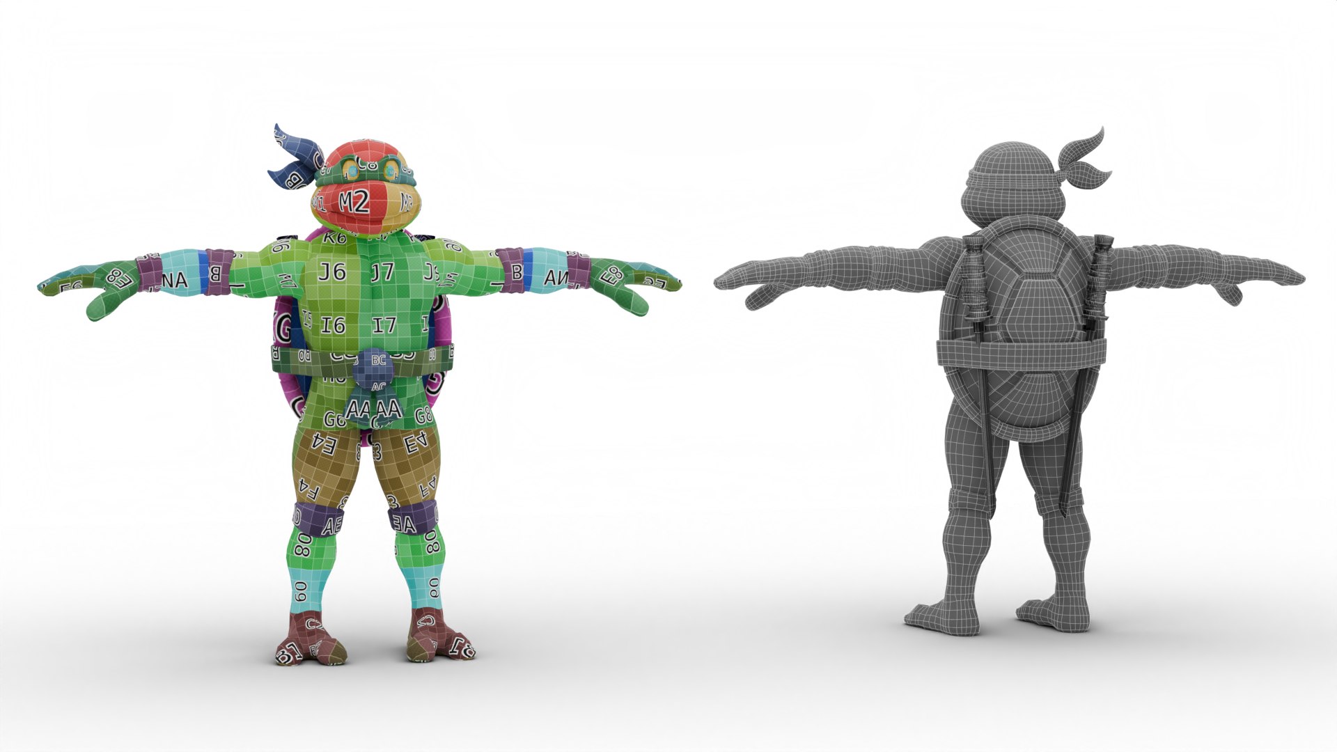 3D Model TMNT Leonardo Cartoon - TurboSquid 2454134