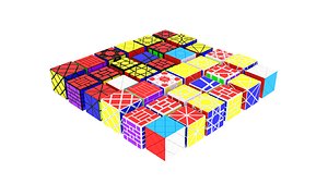 Rubiks Cube Set 3D