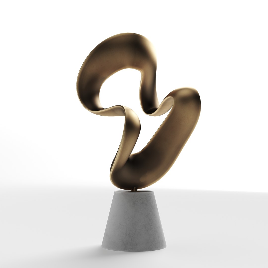 Modern Decorative Abstract Brass Art Sculpture 37 3D Model - TurboSquid ...