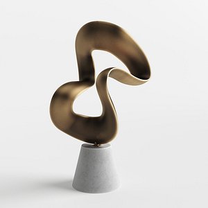 Modern Decorative Abstract Brass Art Sculpture 37 3D model