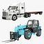Flatbed Semi Truck and Forklift Bundle(1)