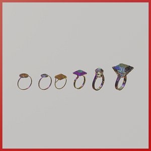 6 Weeding Rings model