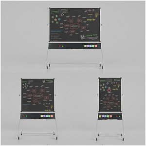 Professional Double-Sided Blackboard Trio - Customizable Writing Boards