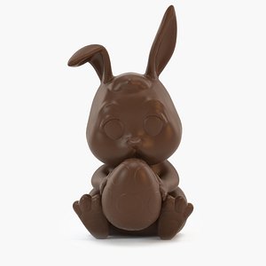 milk chocolate bunny 3D model
