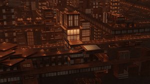 3D model Infinity Castle Concept from Demon Slayer