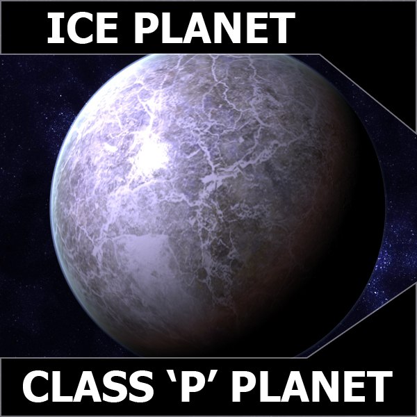 modelo 3d Planeta de grietas de hielo - Planeta clase P - TurboSquid 587764
