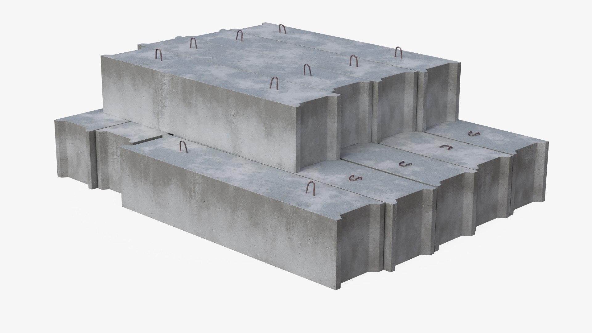 3D Foundation Blocks Model TurboSquid 2016007