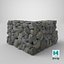 Old Dirty Corner Stone Wall 3D Model