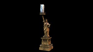 3D America statue of liberty candle holder