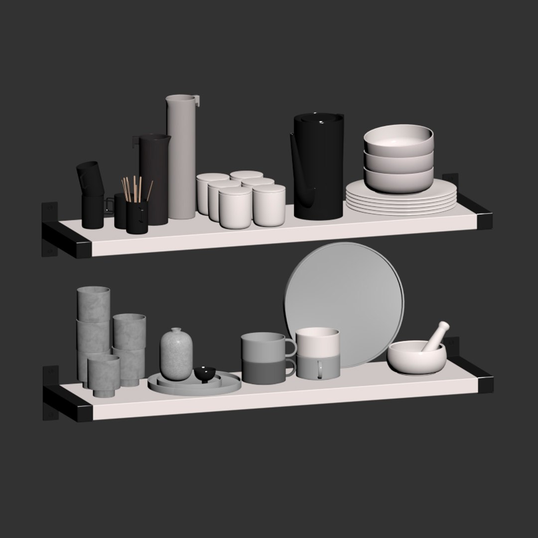 Decor Set 01 3D Model - TurboSquid 1588188