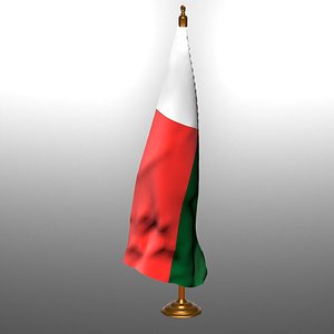 3D MADAGASCAR  table flag t