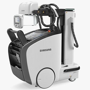 Digital Radiography System Samsung AccE GM85 Rigged 3D model