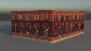 3D old synagogue ruins