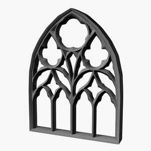 3d gothic window model