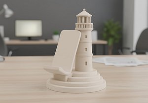 Lighthouse Phone Stand 3D Printable 3D print model 3D model