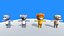 Pakiet postaci zwierzęcych Lowpoly – z kreskówek – 2