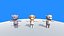 Pakiet postaci zwierzęcych Lowpoly – z kreskówek – 2