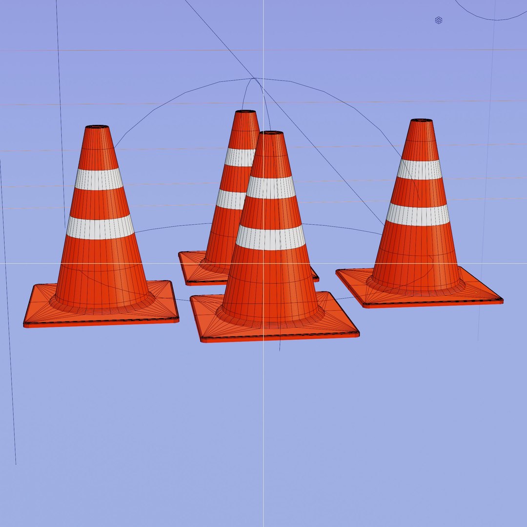 3D 3d Model Of An Orange Cone To Mark Dangerous Or Prohibited Areas ...
