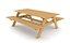 Wooden A-Frame Picnic table and bench - Game Ready Asset
