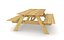 Wooden A-Frame Picnic table and bench - Game Ready Asset