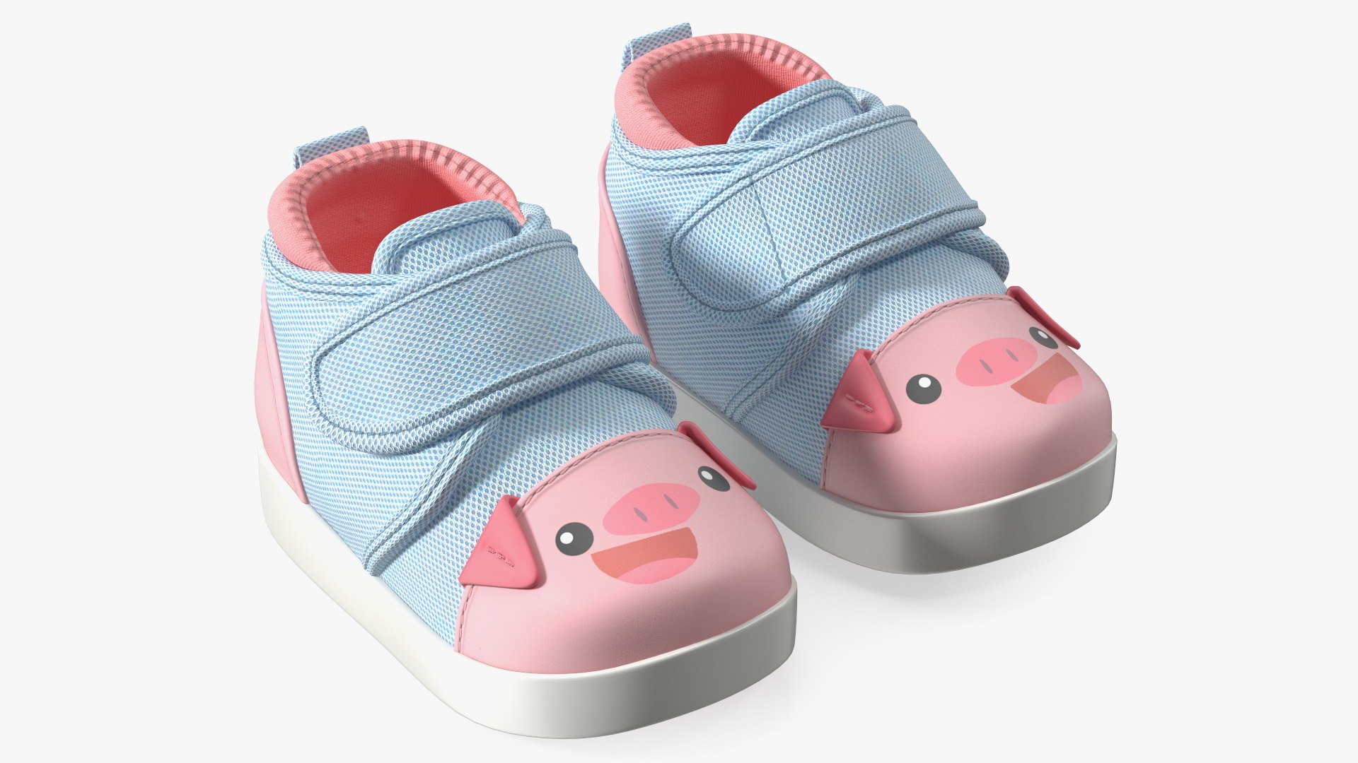 Cute Pig Kids Shoes 3D model preview