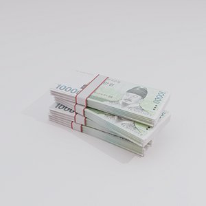 10000 South Korean won Currency 3D model