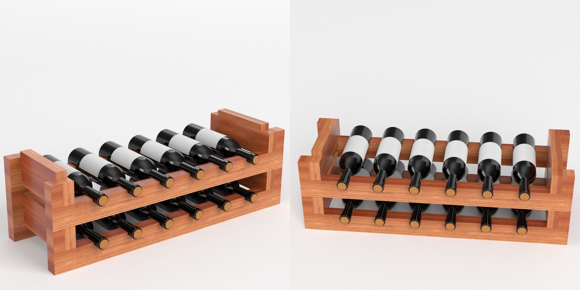 3D Wine Rack Model - TurboSquid 1151570