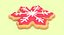 3d model snowflake cookie
