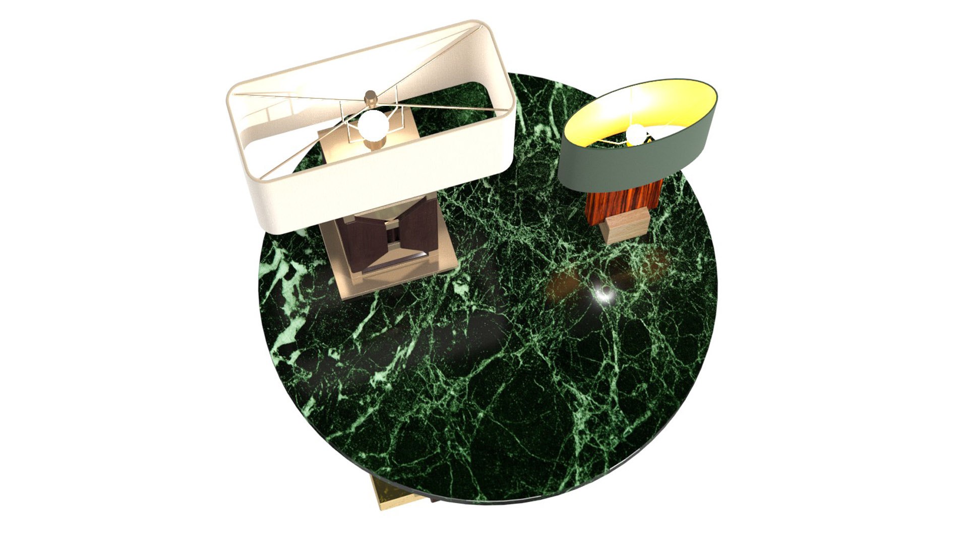 Custom Round Side Table And Lamp 3D Model - TurboSquid 1892667