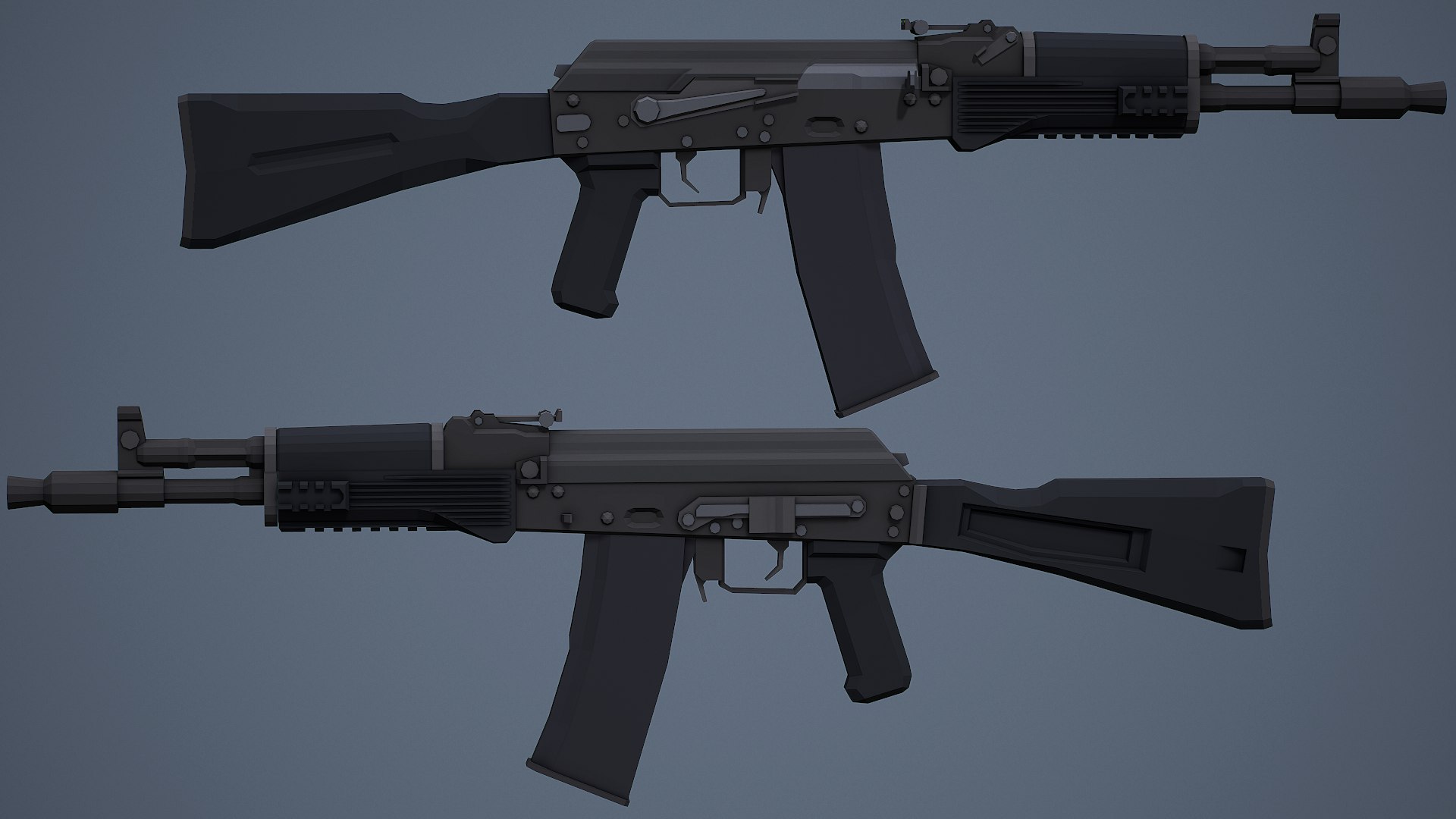 Stylized AK-102 Low Poly Game Ready 3D Model - TurboSquid 2041002
