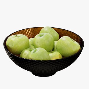 3D fruit bowl set 04