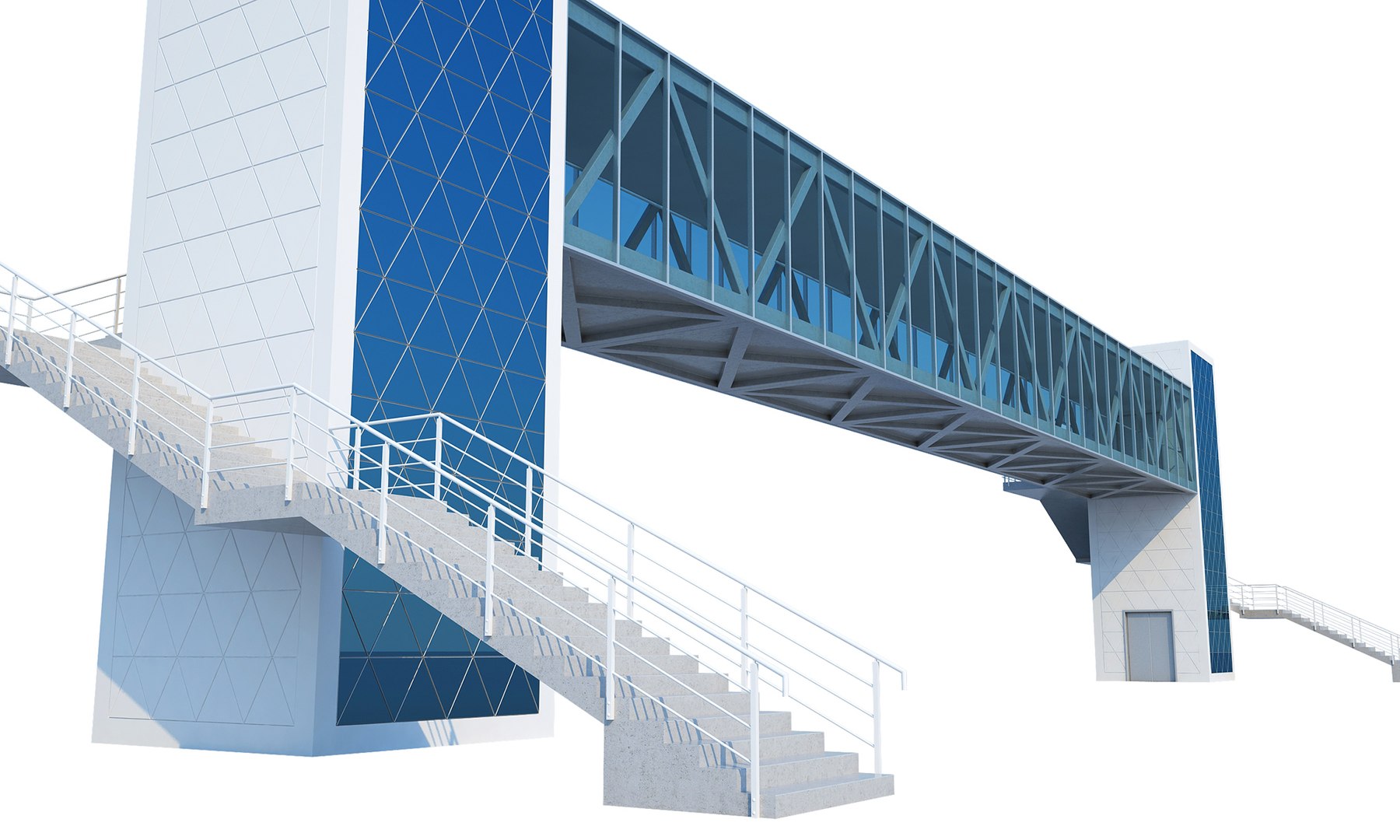 Pedestrian Bridge 3D Model - TurboSquid 1586996