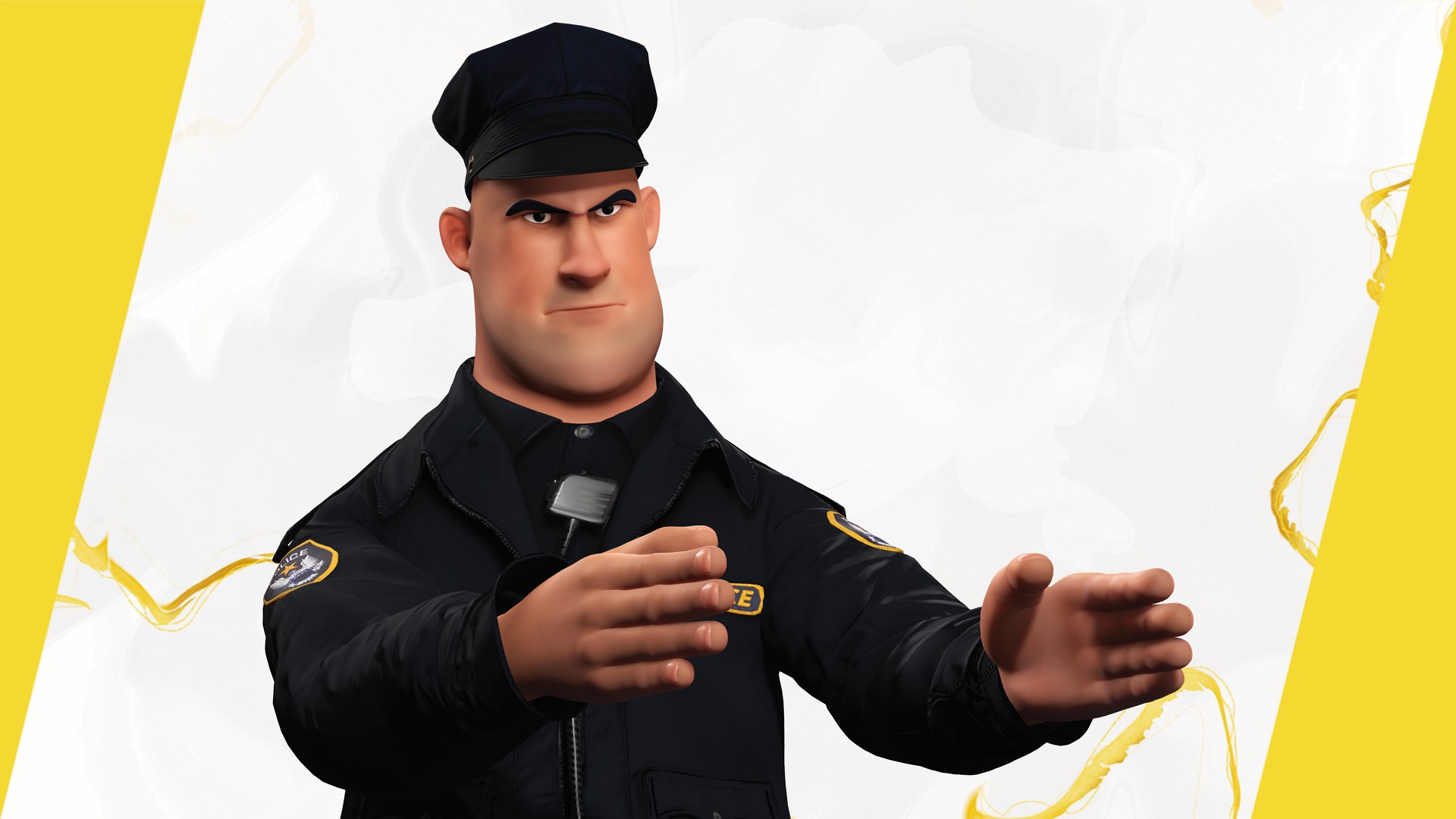 3D Rigged Police Officer Toon Character Toon Cop - TurboSquid 2353404
