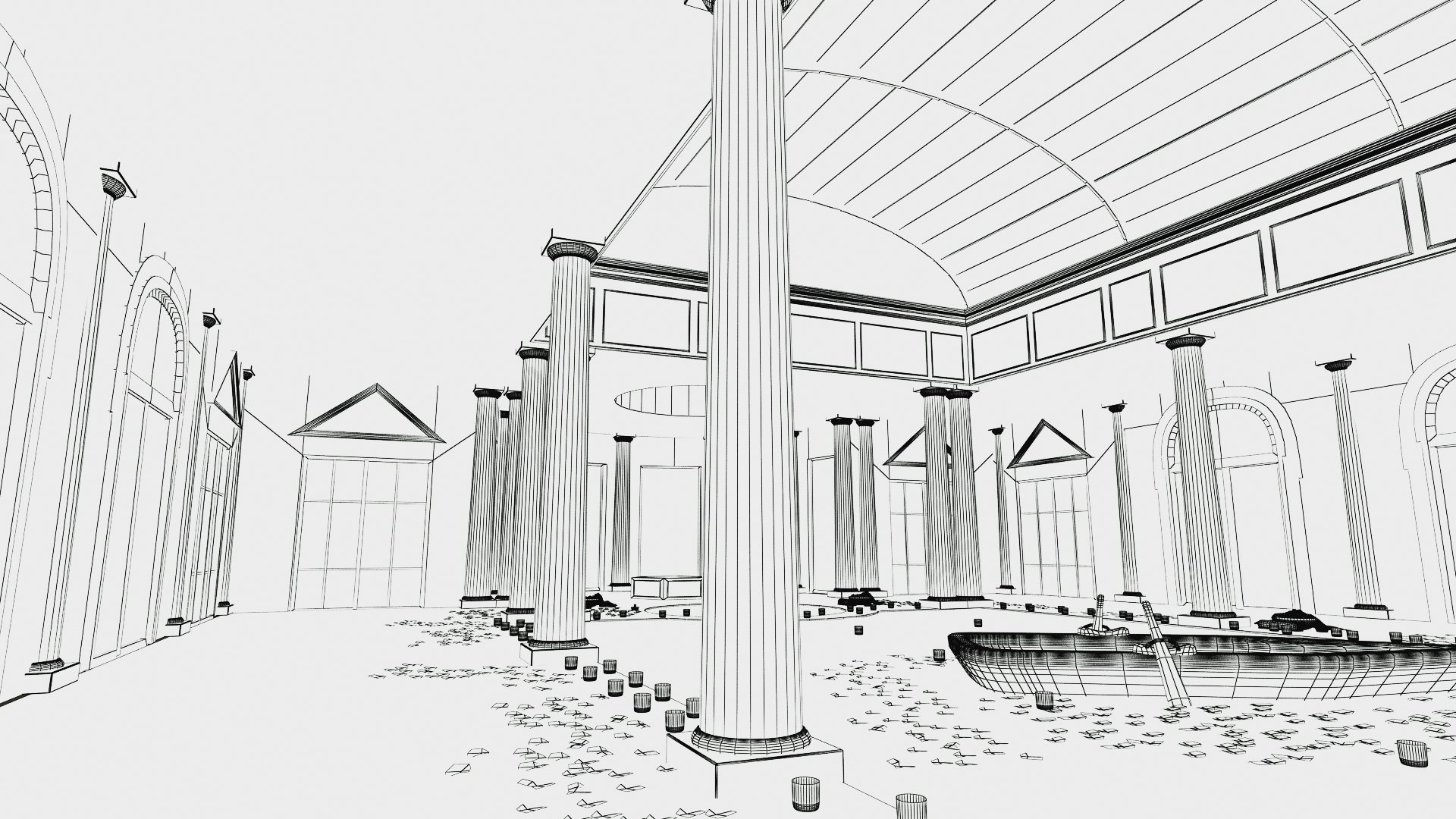 3D Pool Interior Model - TurboSquid 1213805