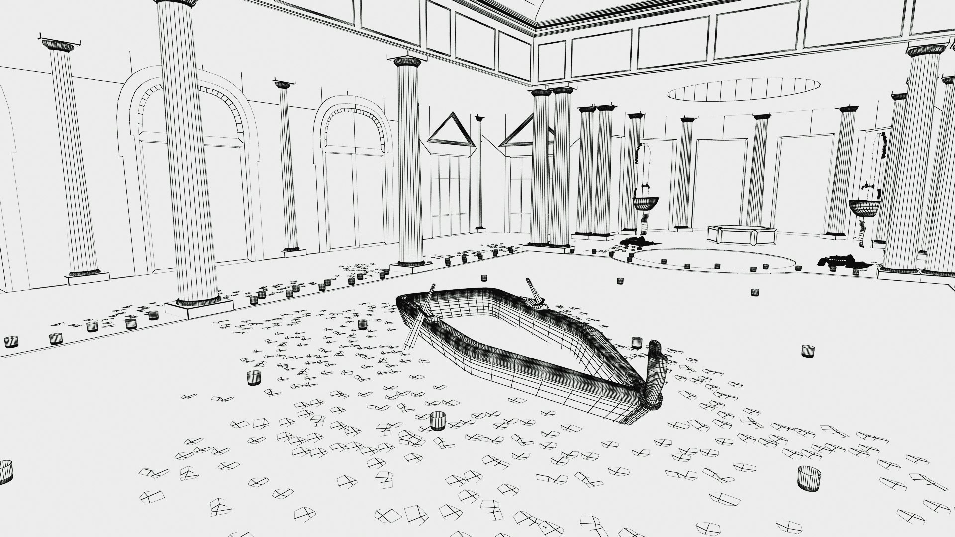 3D Pool Interior Model - TurboSquid 1213805