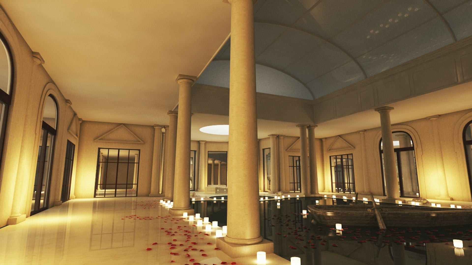 3D Pool Interior Model - TurboSquid 1213805