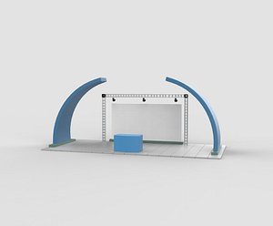Trade exhibition stand 3D model