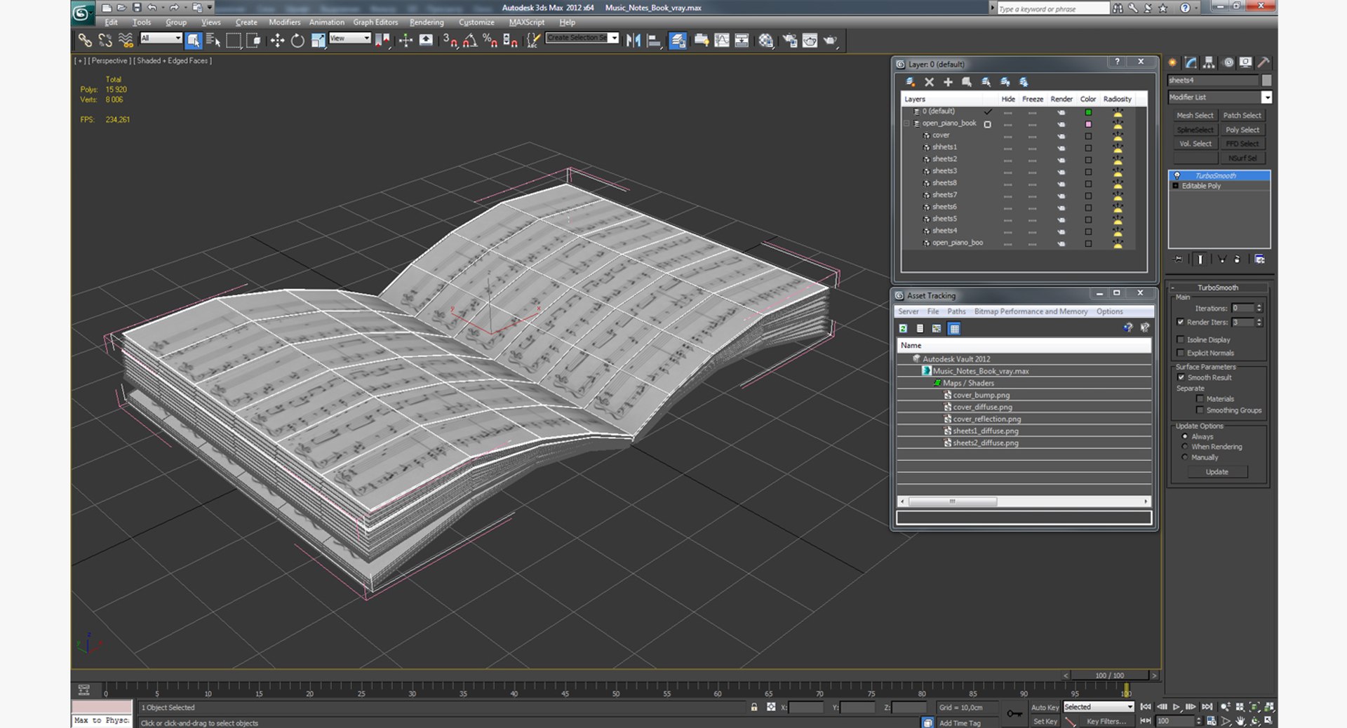 Music Notes Book 3D - TurboSquid 1212130