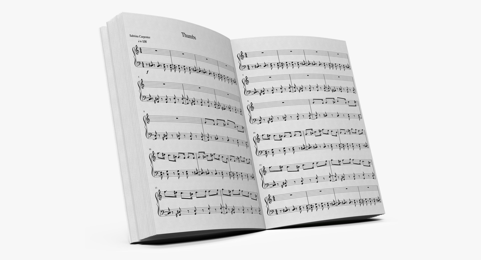Music Notes Book 3D TurboSquid 1212130