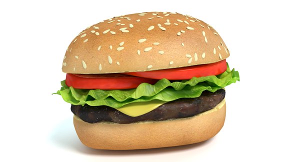 3d model cheeseburger burger cheese