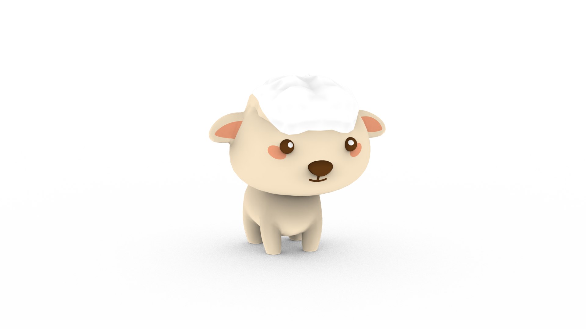 3D Cartoon Sheep V001 Character - TurboSquid 2098676