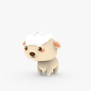 3D Cartoon Sheep v001 character