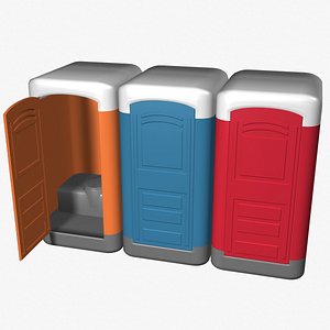 portable toilet 3d model