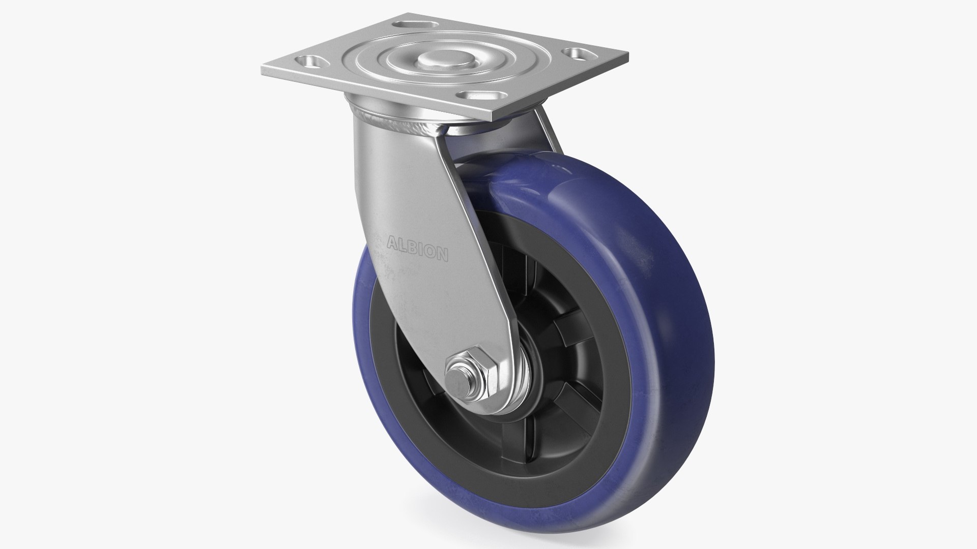 Albion Stainless Steel Industrial Caster 3D model preview